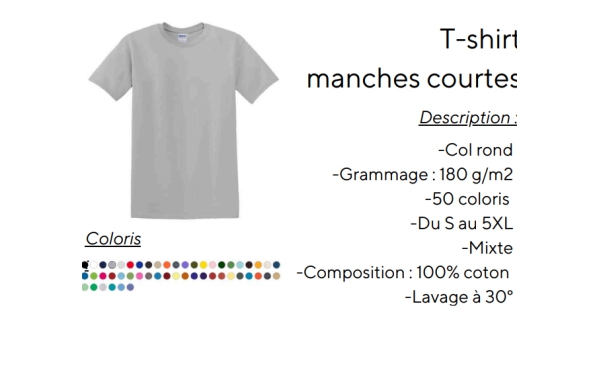t-shirt manche courte